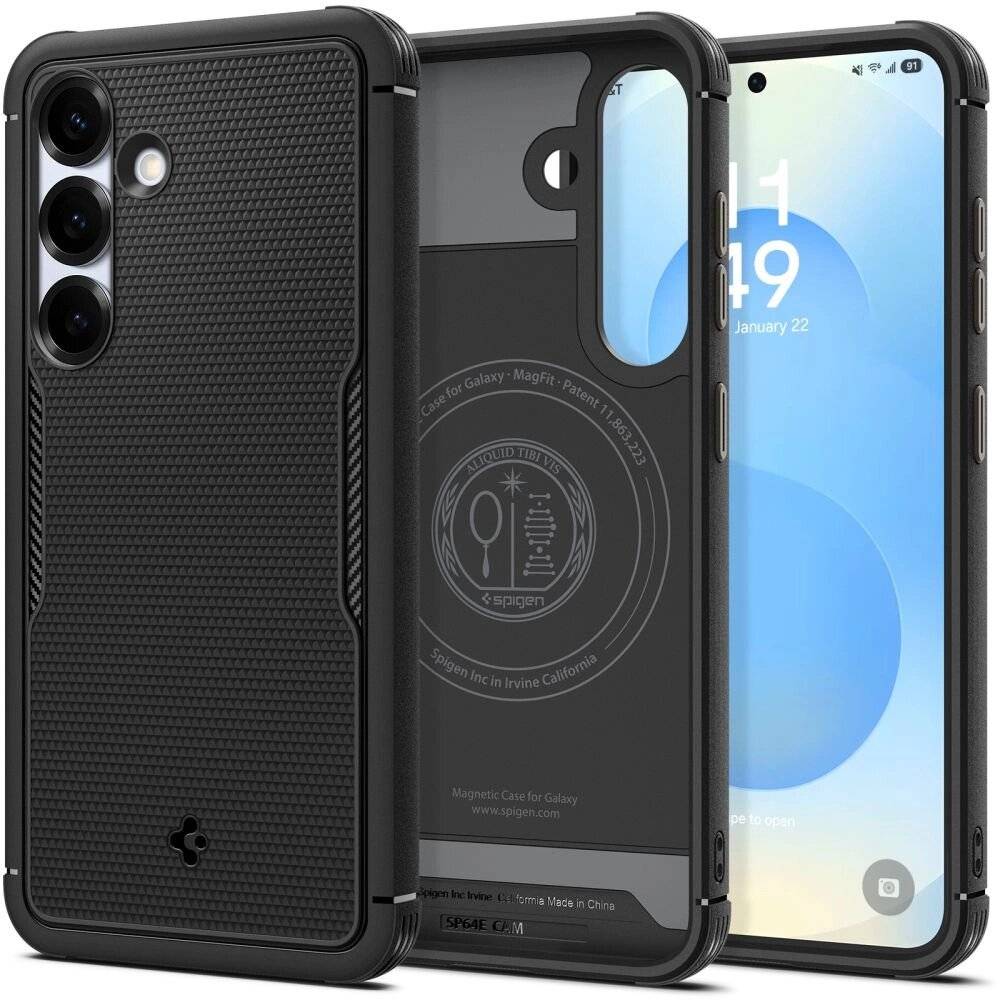 Spigen Core Armor Mag Hülle Samsung Galaxy S25+ - Mattschwarz