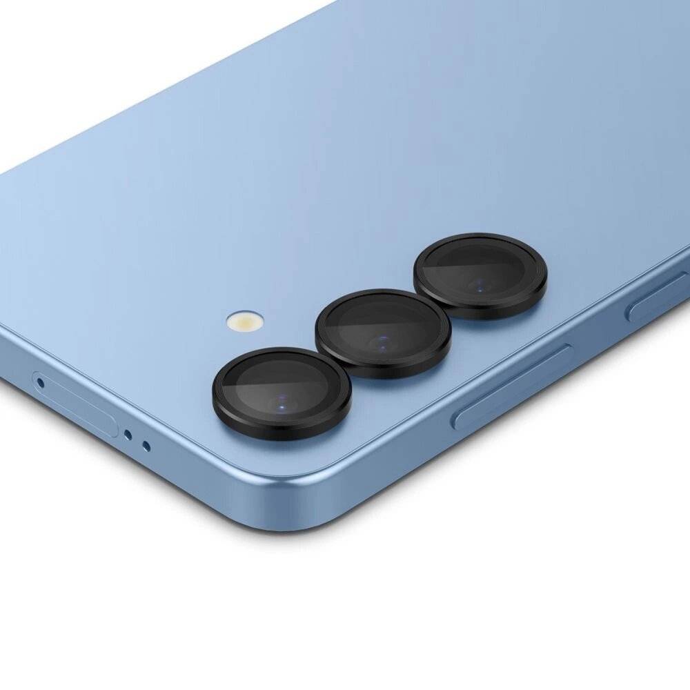 Spigen Optik Pro GLAS.TR EZ FIT 2er-Pack Kameraabdeckung Samsung Galaxy S25 – Schwarz