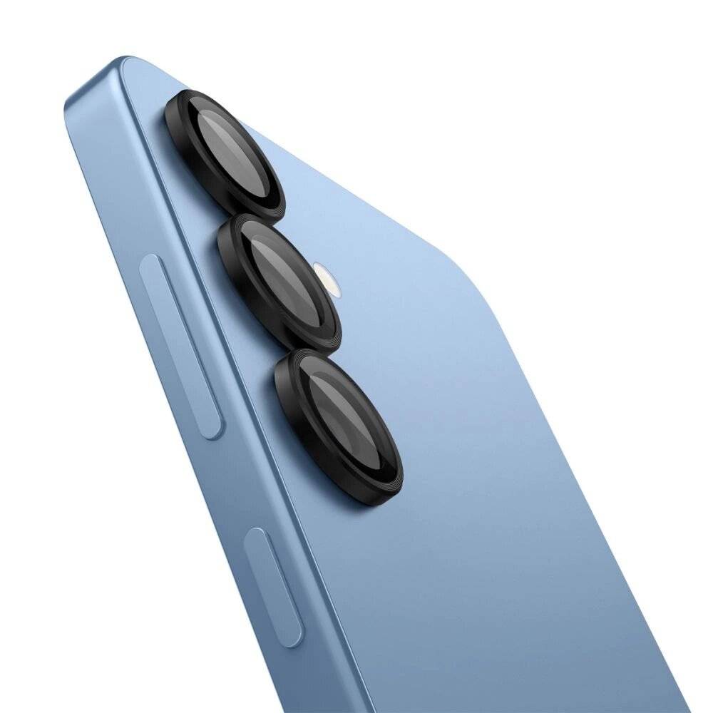 Spigen Optik Pro GLAS.TR EZ FIT 2er-Pack Kameraabdeckung Samsung Galaxy S25 – Schwarz