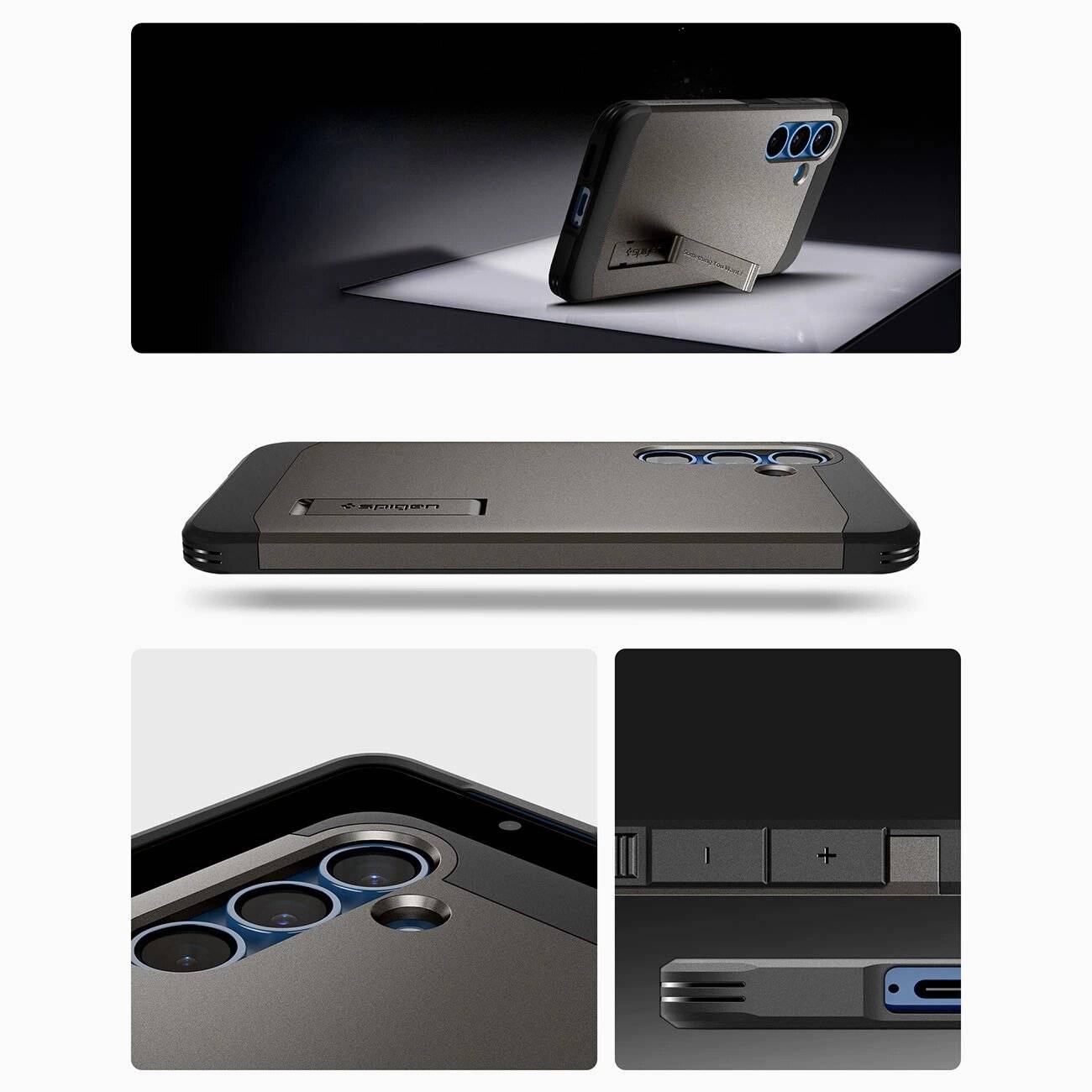 Spigen Tough Armor MagSafe Hülle Samsung Galaxy S25 – grau