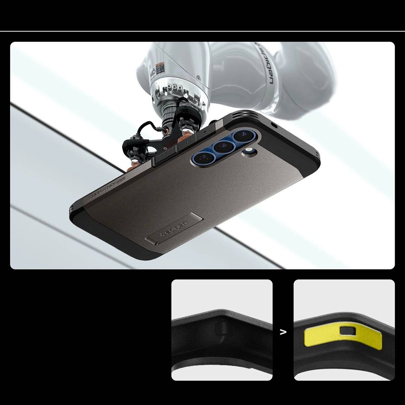 Spigen Tough Armor MagSafe Hülle Samsung Galaxy S25 – grau