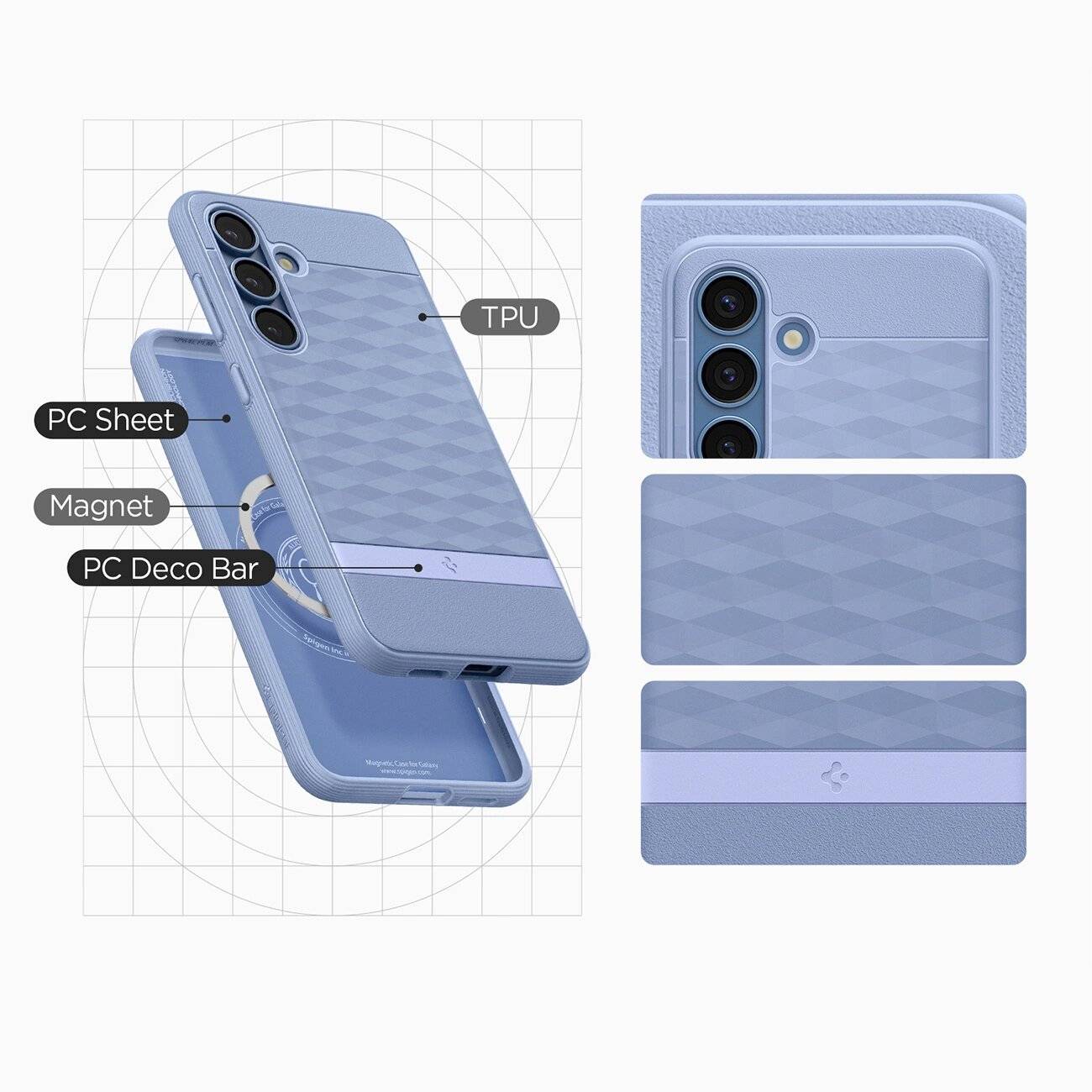 Caseology Parallax Mag MagSafe Hülle Samsung Galaxy S25+ - Lila