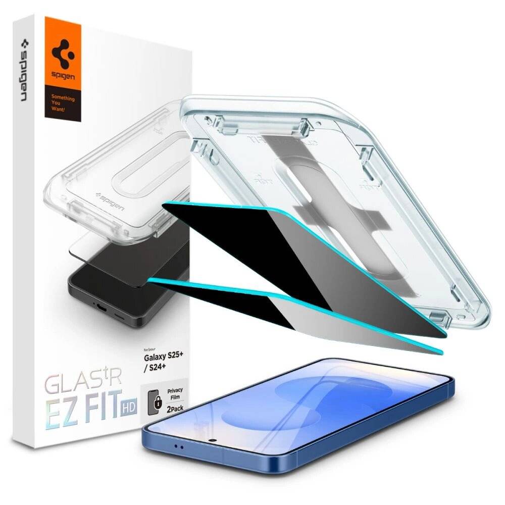 Spigen Glas.TR "Ez Fit" Privacy HD 2er-Pack Sichtschutzglas Samsung Galaxy S24+ / S25+