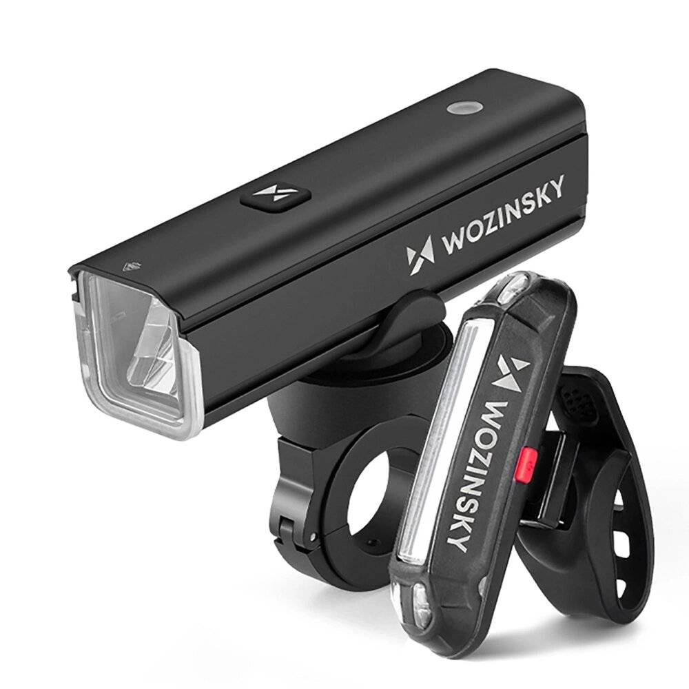 Wozinsky WSBLB3 Fahrradlicht-Set vorne 1000 lm hinten, USB-C, Schwarz