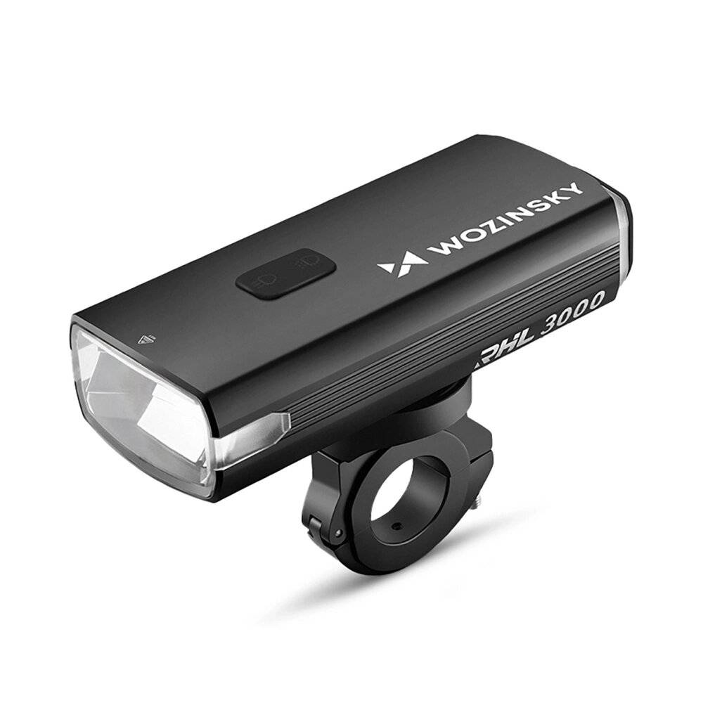 Wozinsky Fahrrad-Frontlicht + USB-C-Kabel 3000 lm - Schwarz