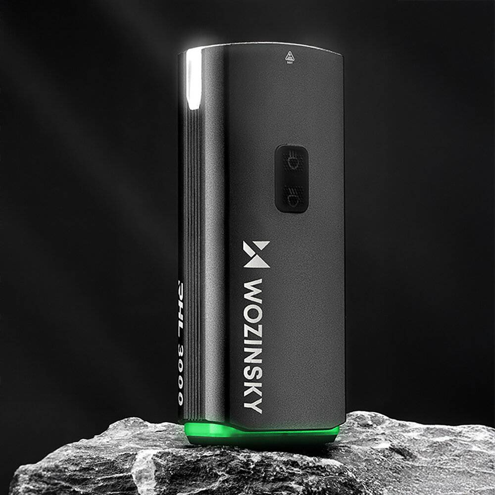 Wozinsky Fahrrad-Frontlicht + USB-C-Kabel 3000 lm - Schwarz