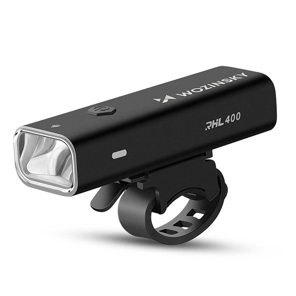 Wozinsky WSBLB2 USB-C Fahrradlicht-Set vorne 400 lm hinten, Schwarz