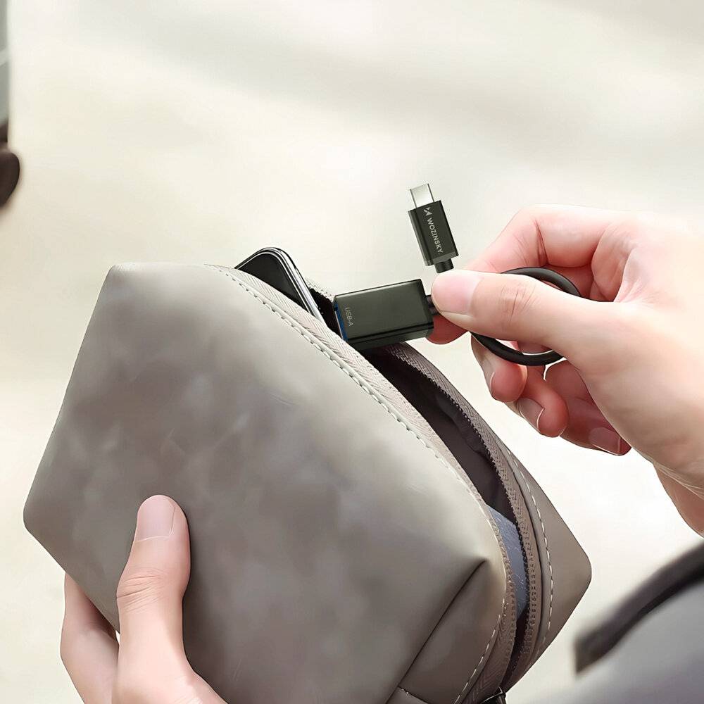 Wozinsky WOTGY1S USB-C 3.0 männlich - USB-A weiblich OTG Adapter Schwarz