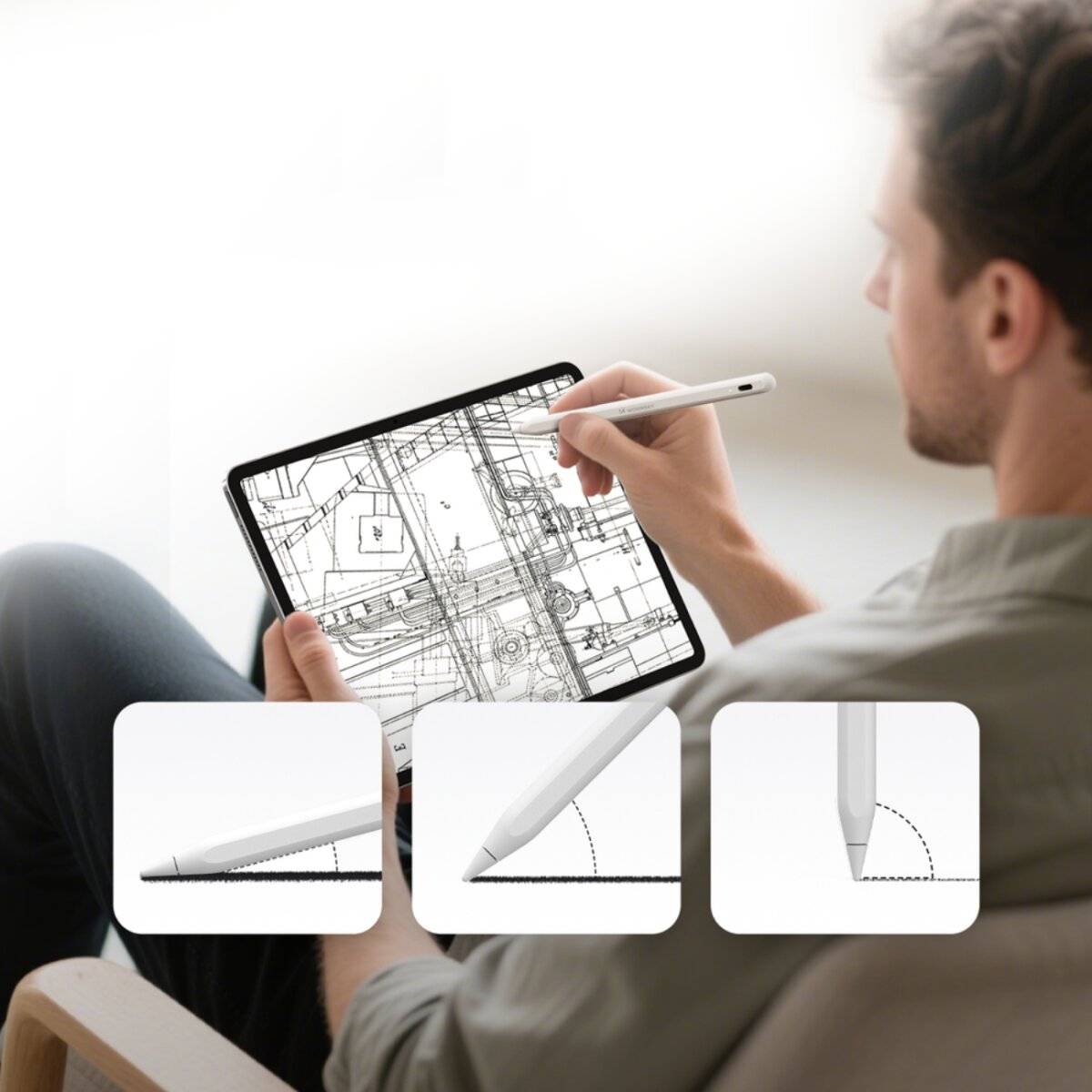 Wozinsky WRA-08 Stylus iPad USB-C Schnellladung - Weiß