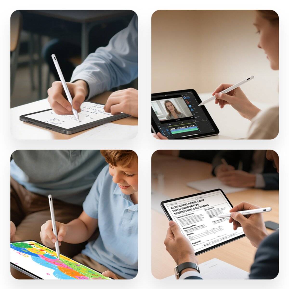 Wozinsky WRA-08 Stylus iPad USB-C Schnellladung - Weiß