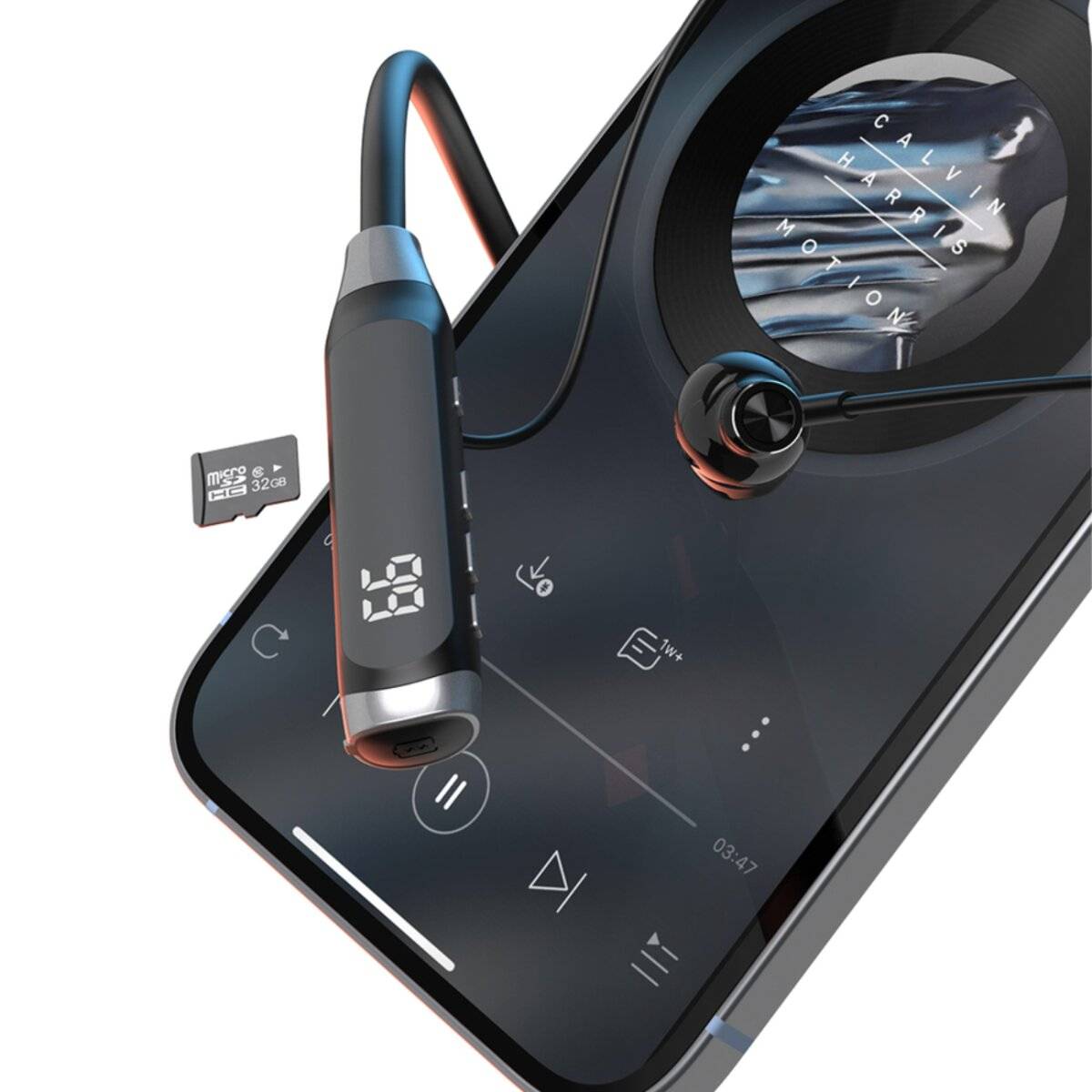 Dudao U5 Max Bluetooth-Kopfhörer Nackenbügel, kabellos, Schwarz