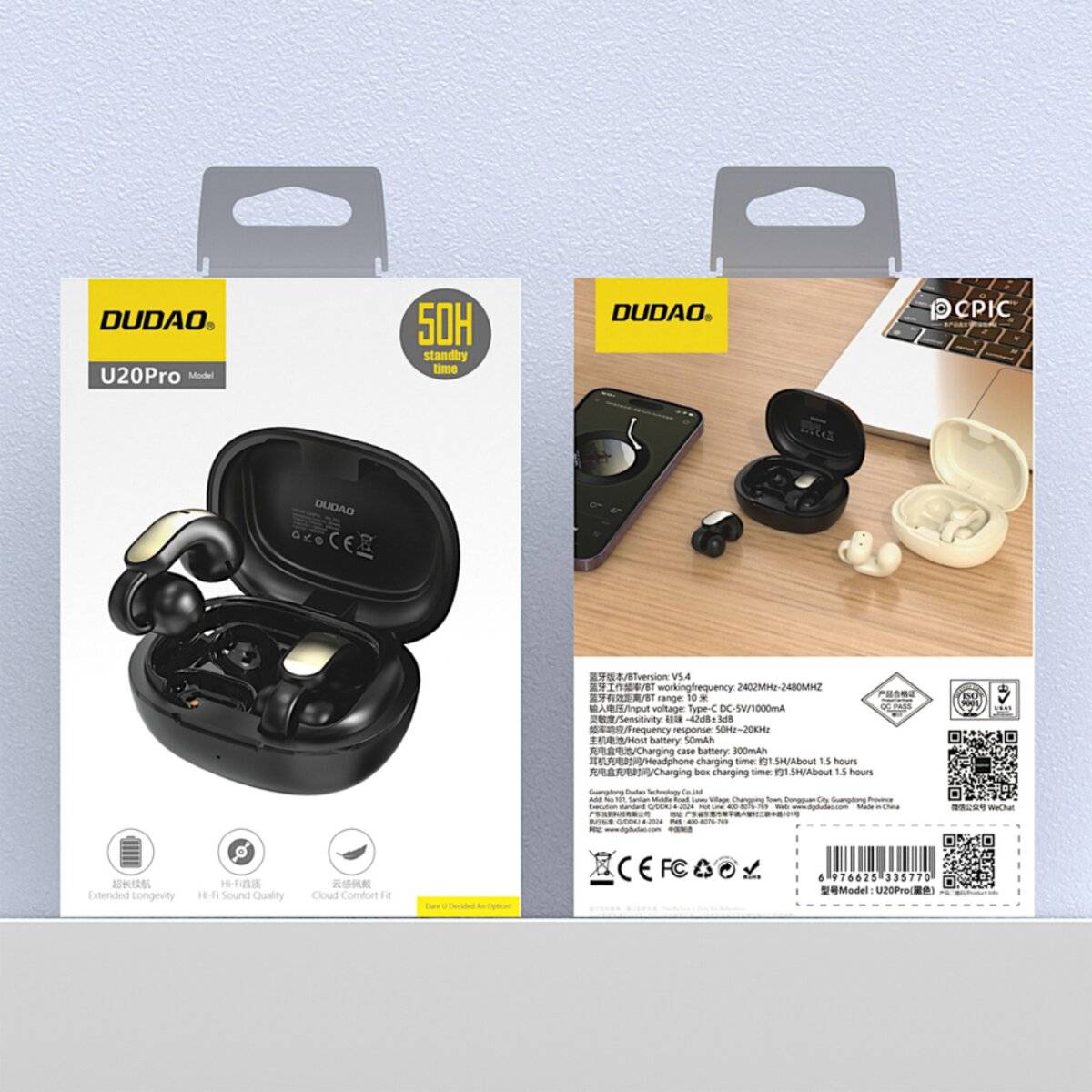 Dudao U20 Pro TWS Bluetooth-Kopfhörer, kabellos – Schwarz