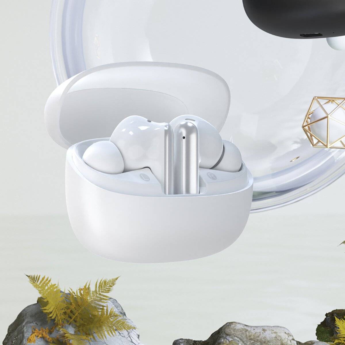 Dudao U21 TWS ANC ENC Bluetooth-Kopfhörer, kabellos, Weiß