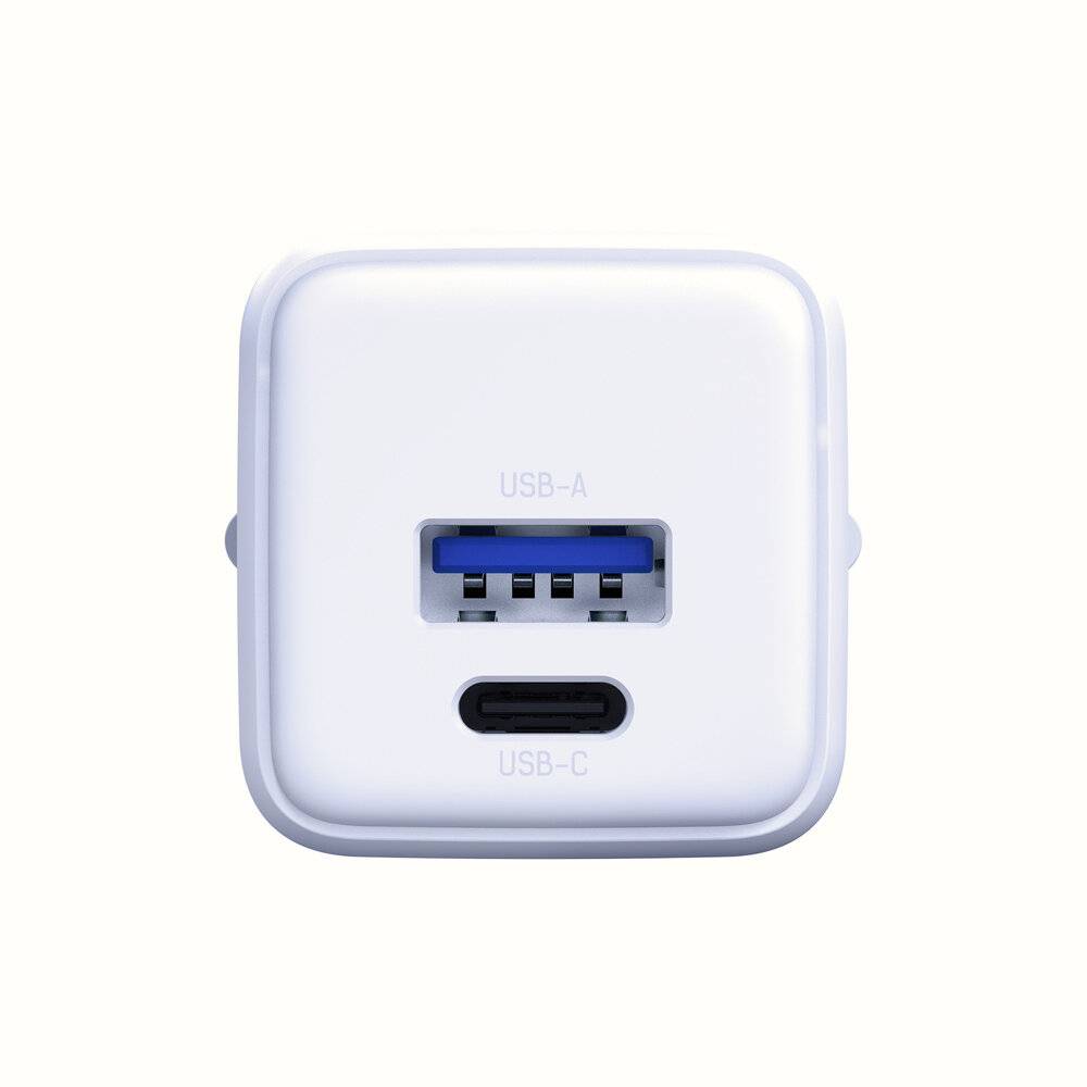 3mk Hyper GaN Ladegerät 20W QC4+ PD PPS USB-C USB-A Wandladegerät - Weiß