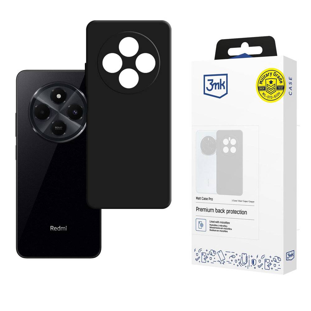3mk Matt Case Pro Hülle Xiaomi Redmi 14C - Mattschwarz