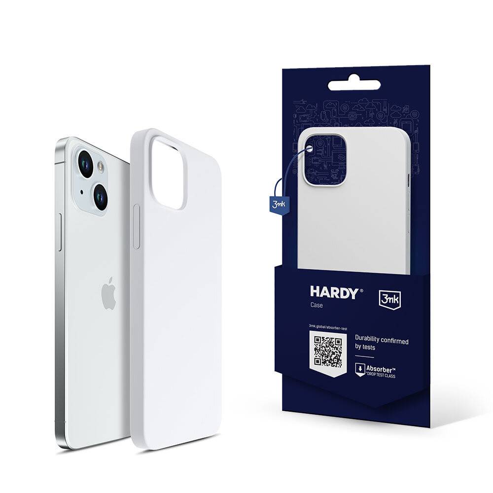 3mk Hardy Silicone MagCase Hülle iPhone 15 – Weiß Silber