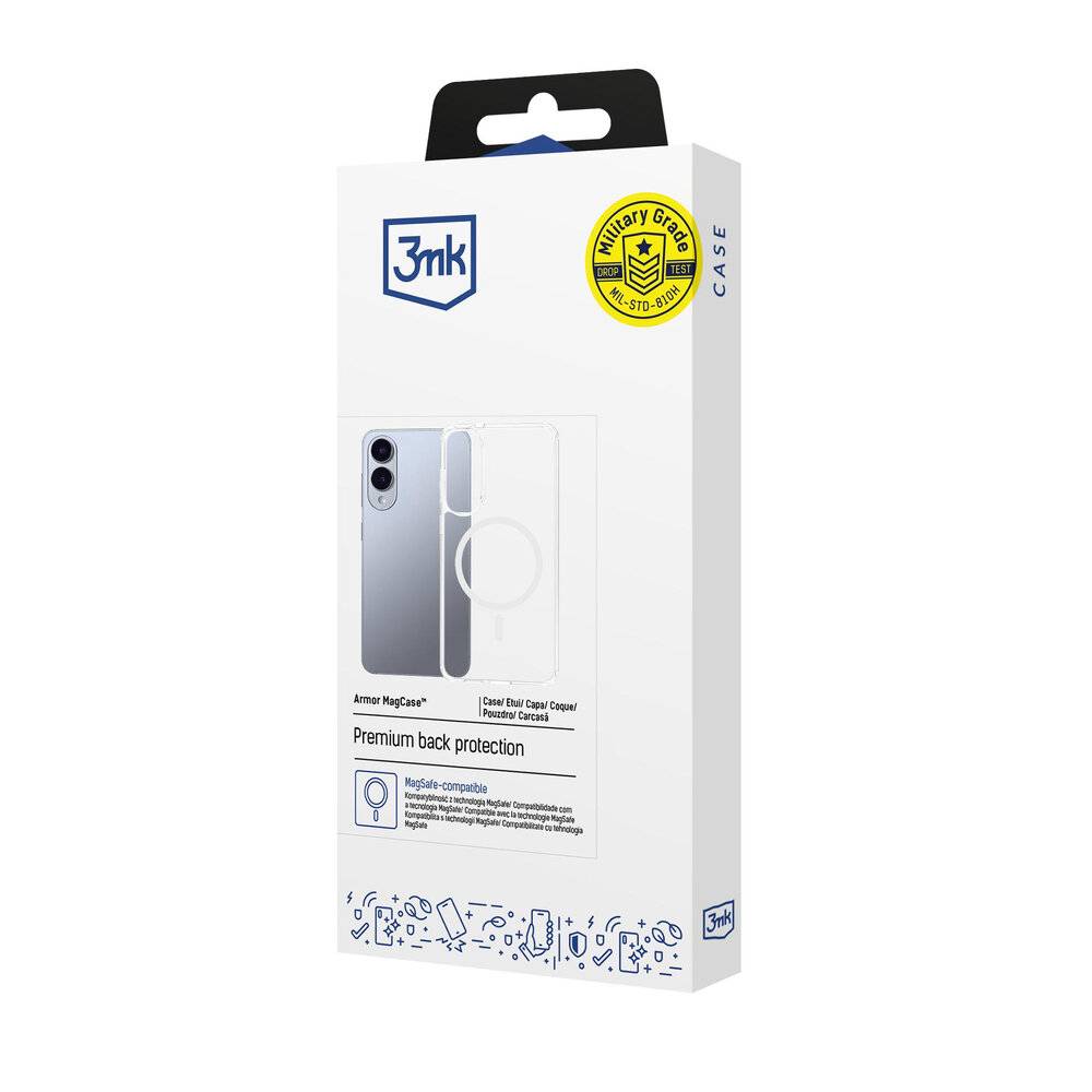 Ein schwarzes Smartphone-Case bedeckt die Rückseite und die Seiten eines Telefons. Das Telefon zeigt dreifache Kameraobjektive und ein Apple-Logo.