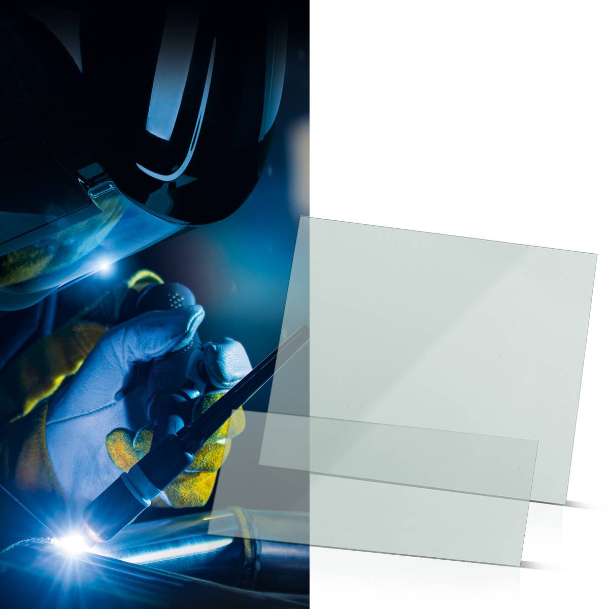 STAHLWERK Schweißhelm Vorsatzscheiben 6er Set – Ersatzgläser innen und außen