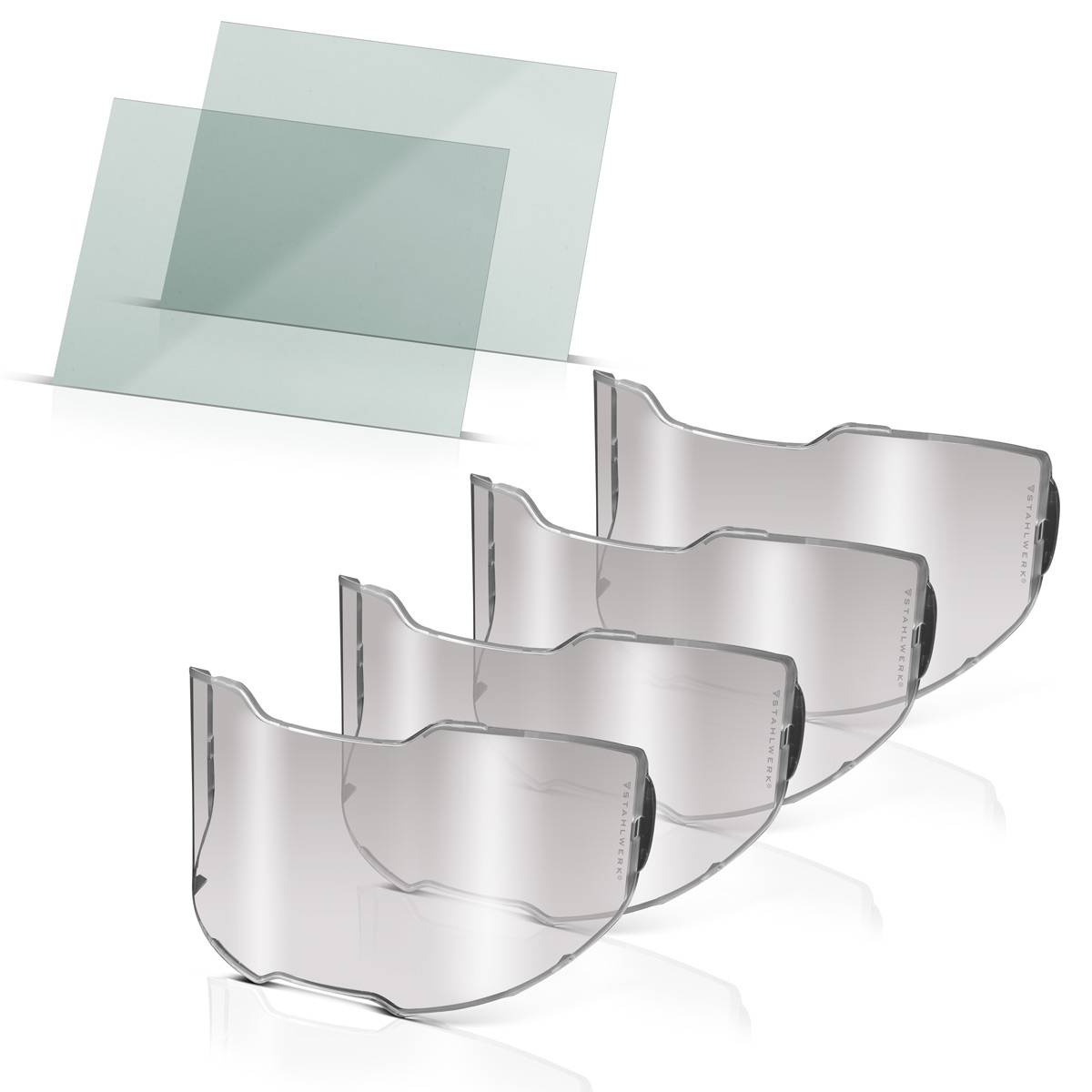 STAHLWERK Schweißhelm Ersatzscheiben 6er Set Ersatzgläser Innen außen für SPLIT