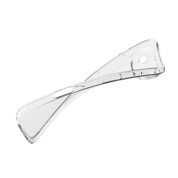 Klare Kunststoff-Schutzbrille oder visierähnliches Augenschutzgerät auf weißem Hintergrund.