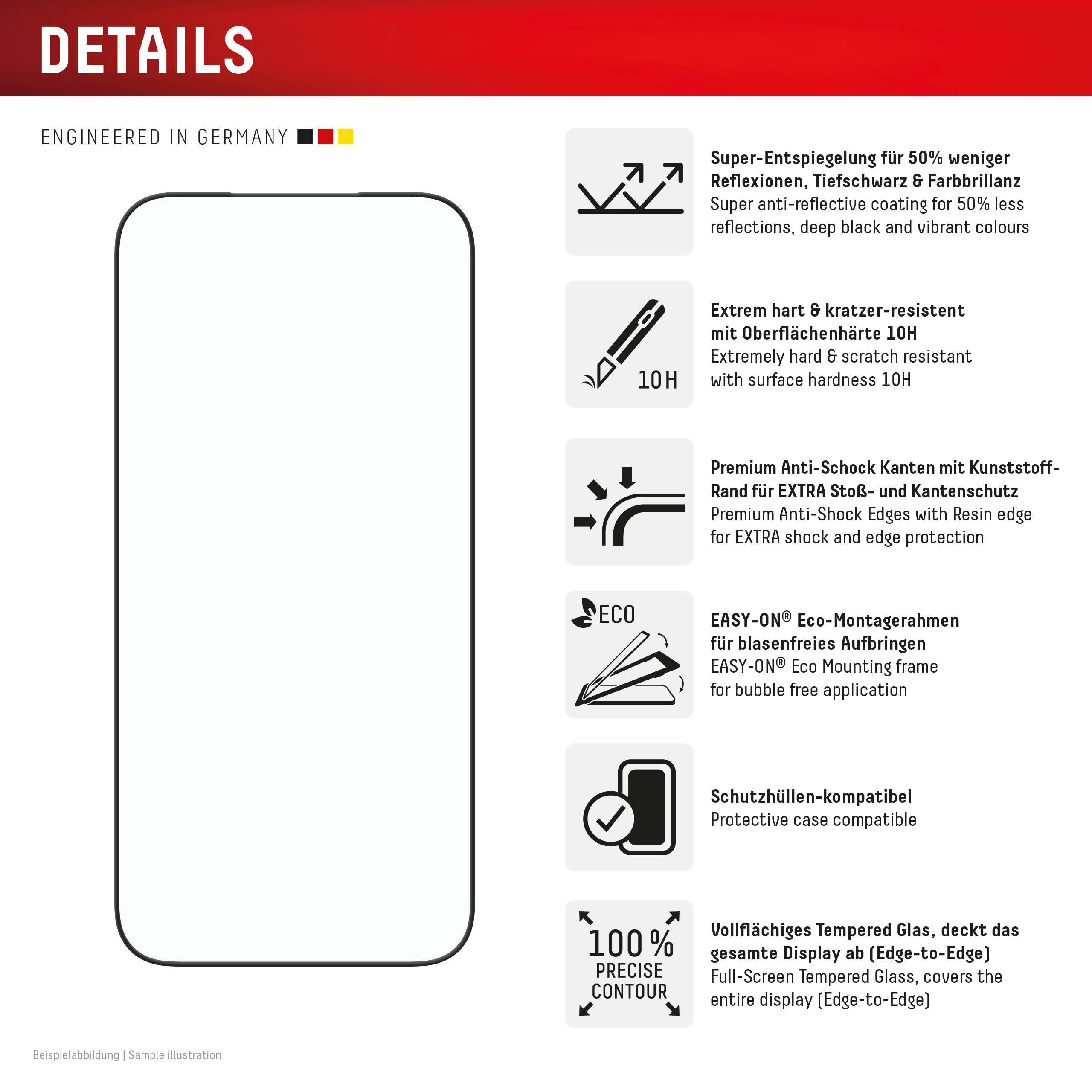 E.V.I. Premium Glas Full Cover für Apple iPhone 17 Pro Max