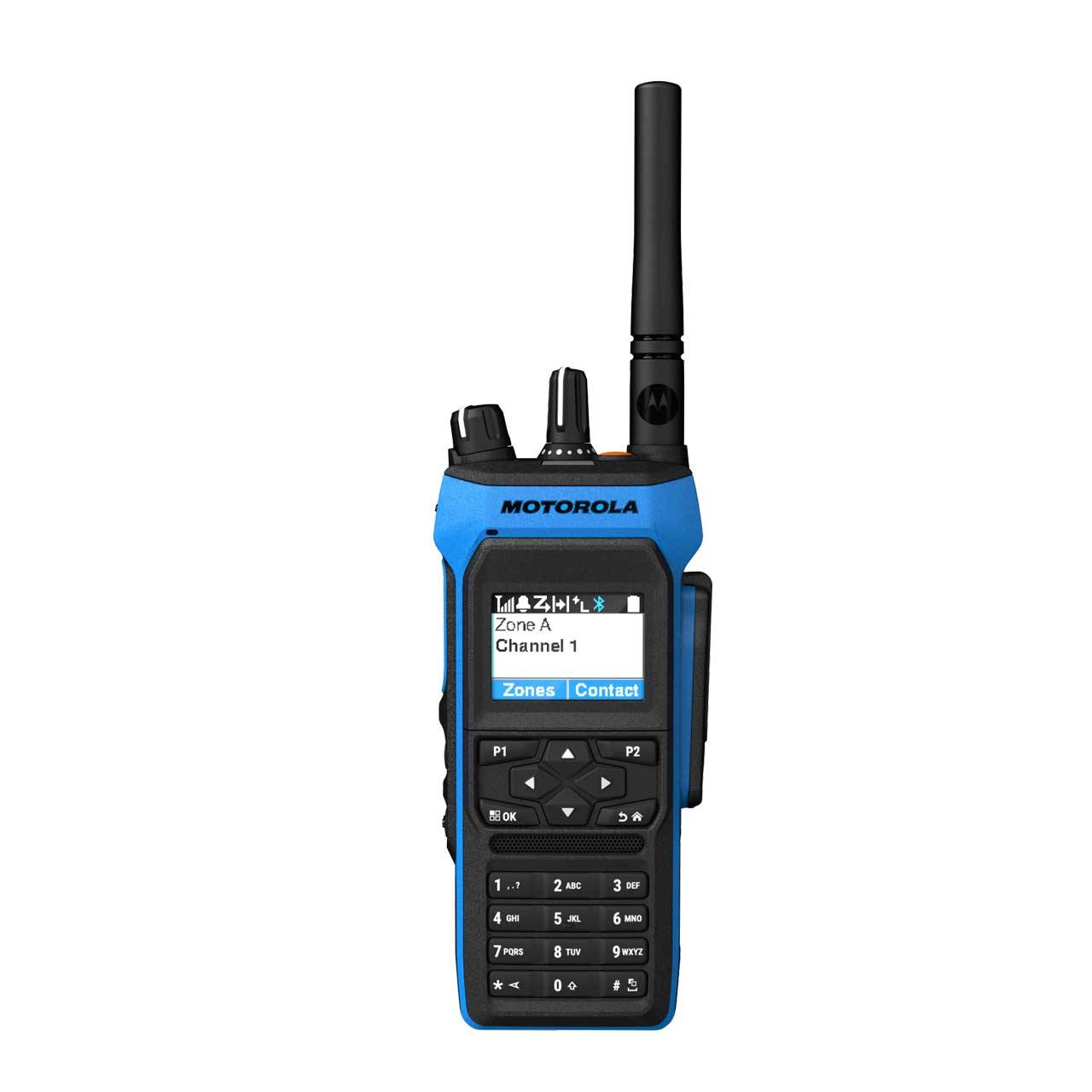 Motorola R7Ex Set aus 6 Handfunkgeräten UHF FKP - Mehrfachladegerät MDH57QCN9RA3AN