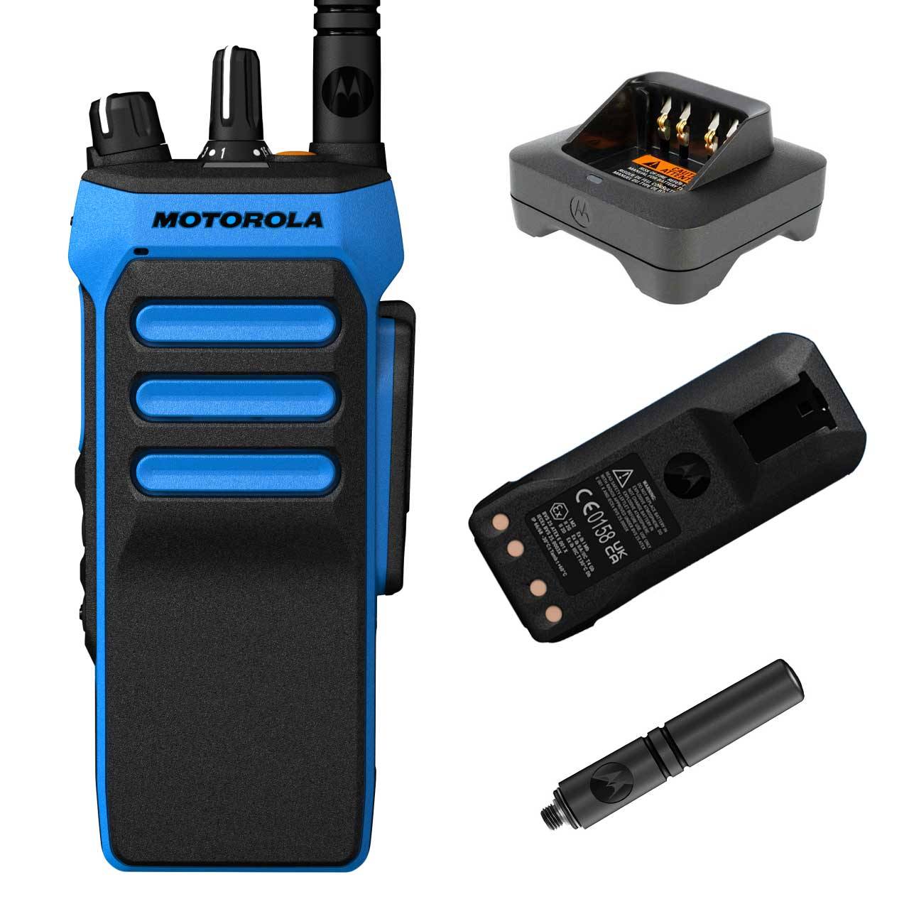 Motorola R7Ex Handfunkgerät UHF NKP - Akku Antenne Ladegerät MDH57QCC9WA3AN
