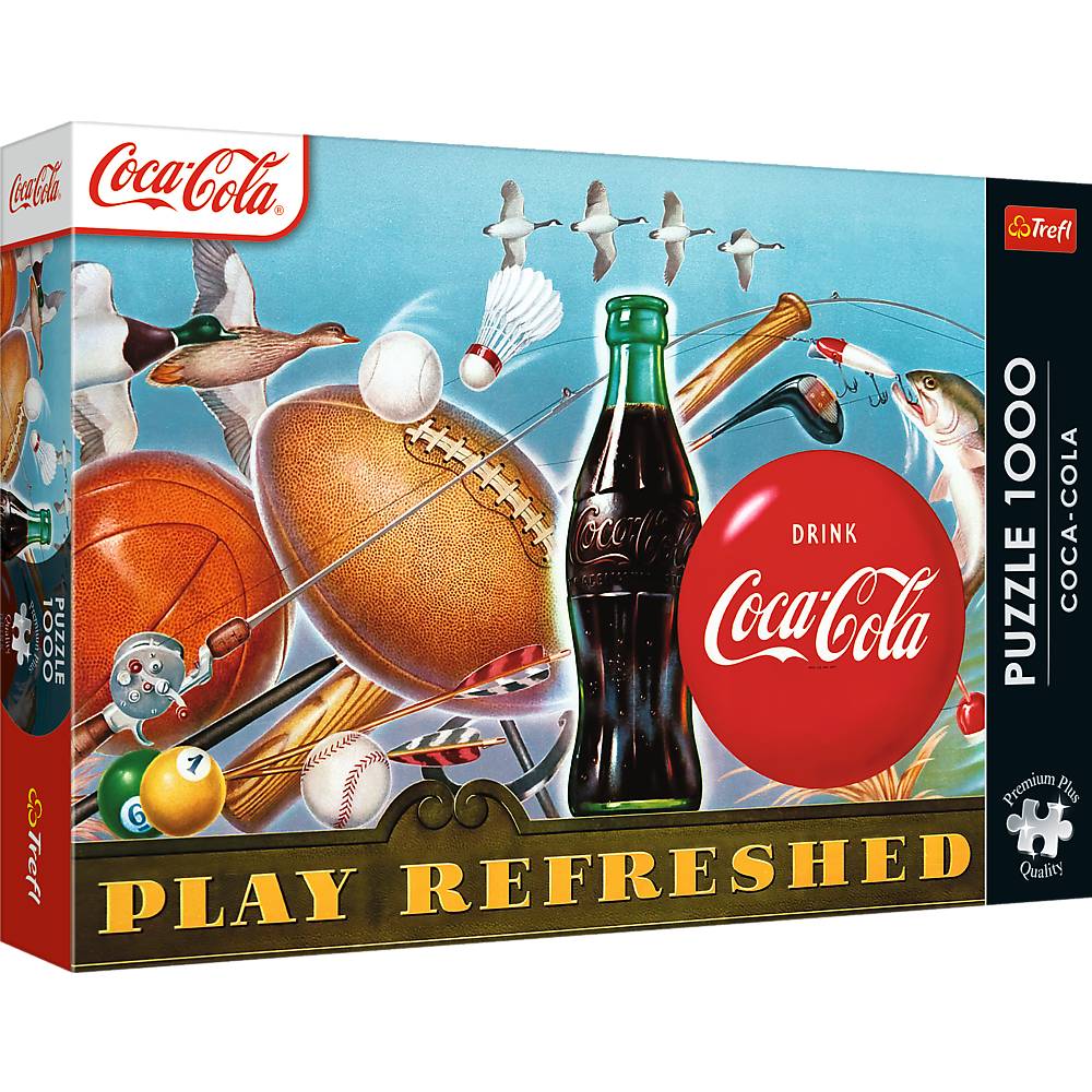 Trefl, Coca-Cola Play Refreshed, 1000 Teile Premium Plus Puzzle