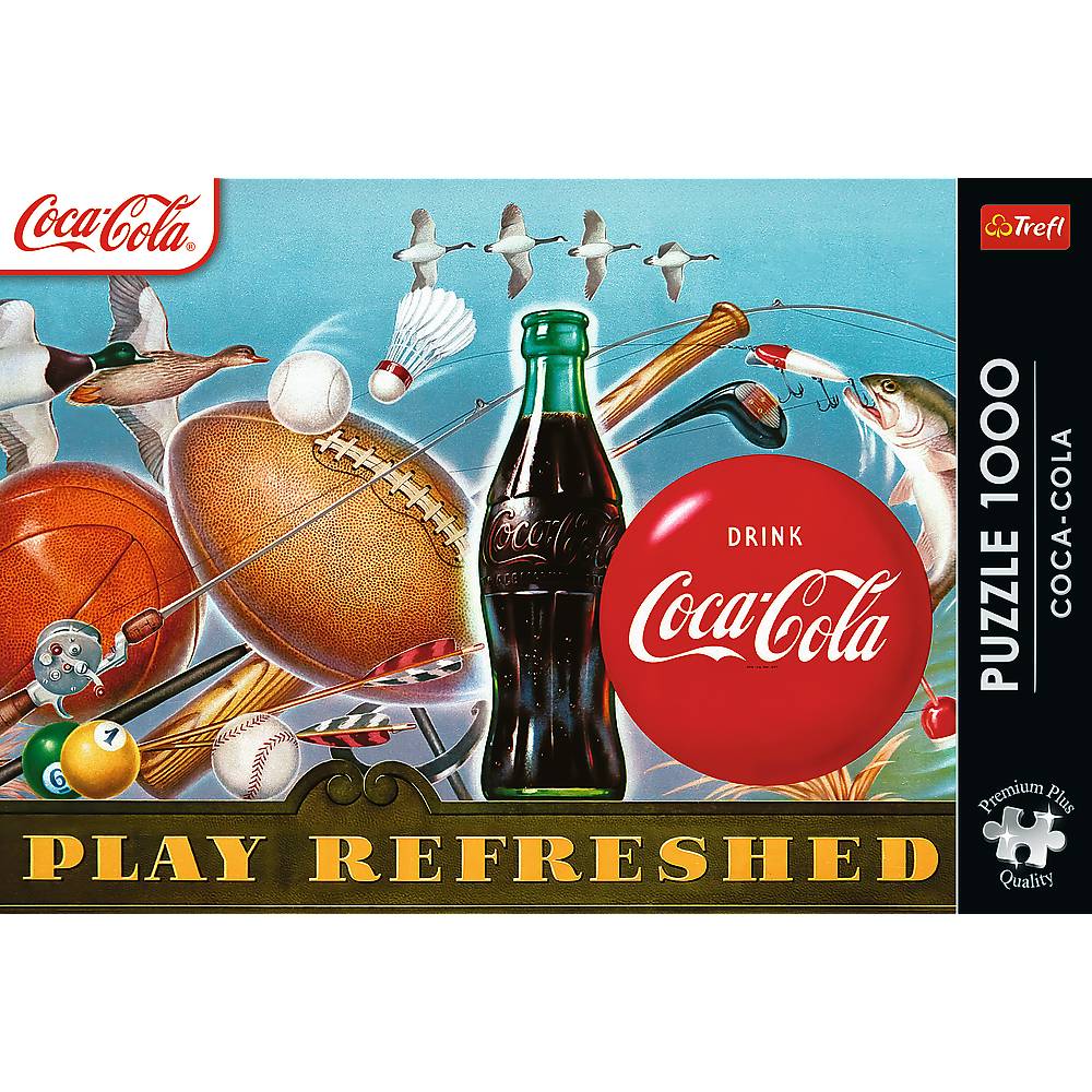 Trefl, Coca-Cola Play Refreshed, 1000 Teile Premium Plus Puzzle