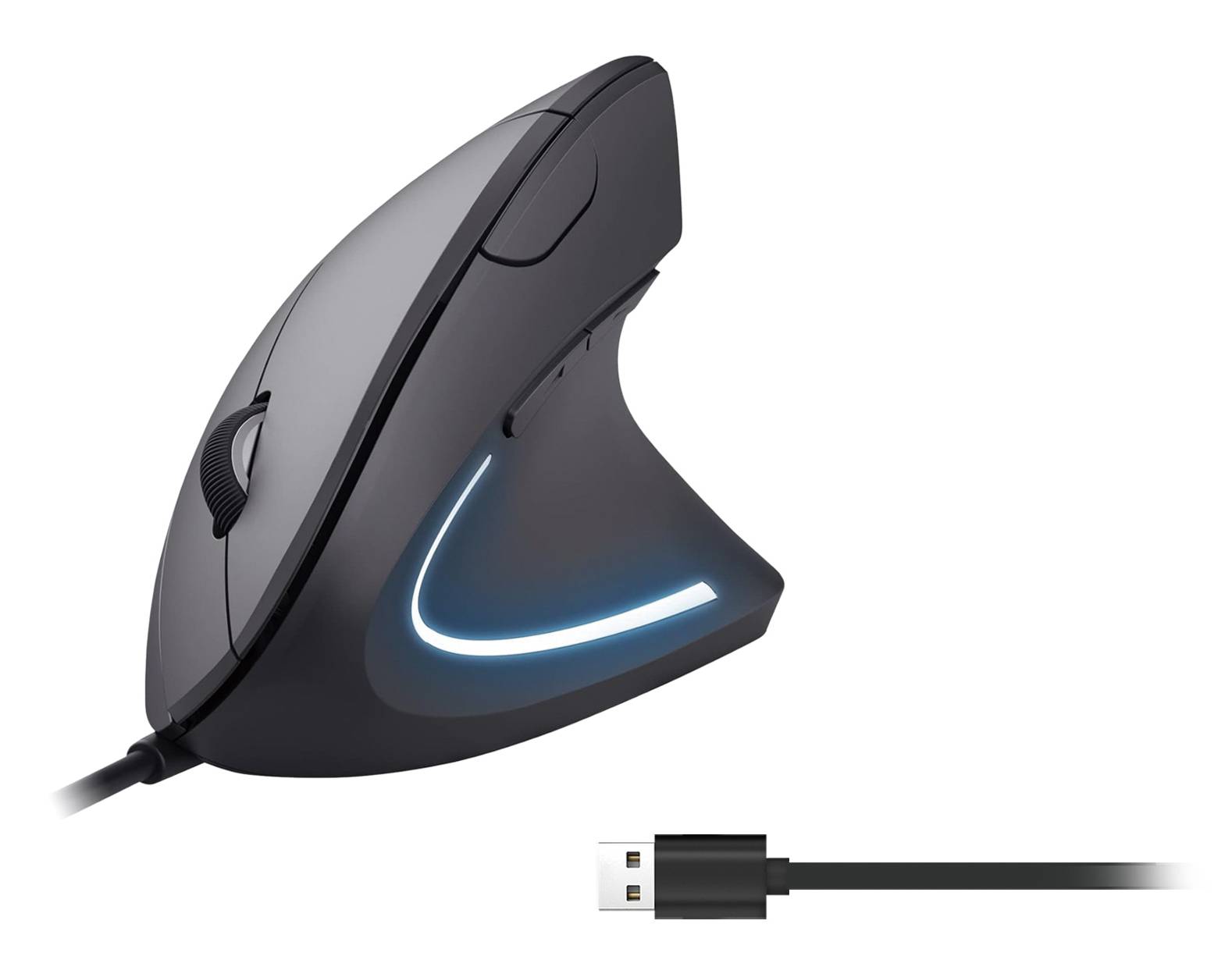 Equip Ergonomische Maus USB-A Stecker L+R 1.80m schwarz