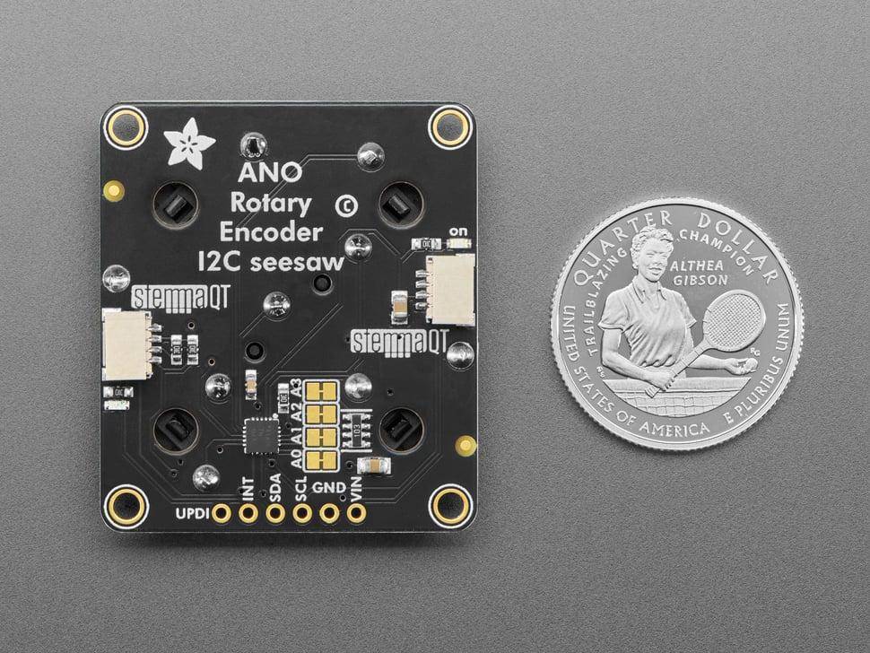 Adafruit ANO Rotary Encoder I2C Adapter, Drehencoder, 5 Taster, seesaw, Stemma QT, 3-5V