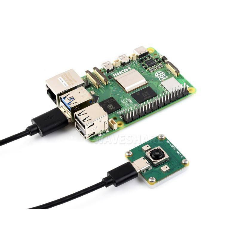 Waveshare IMX378 12MP USB Camera A, Autofokus, Dual-Mikrofone, 3840x3032, 30FPS, USB-C, 5V