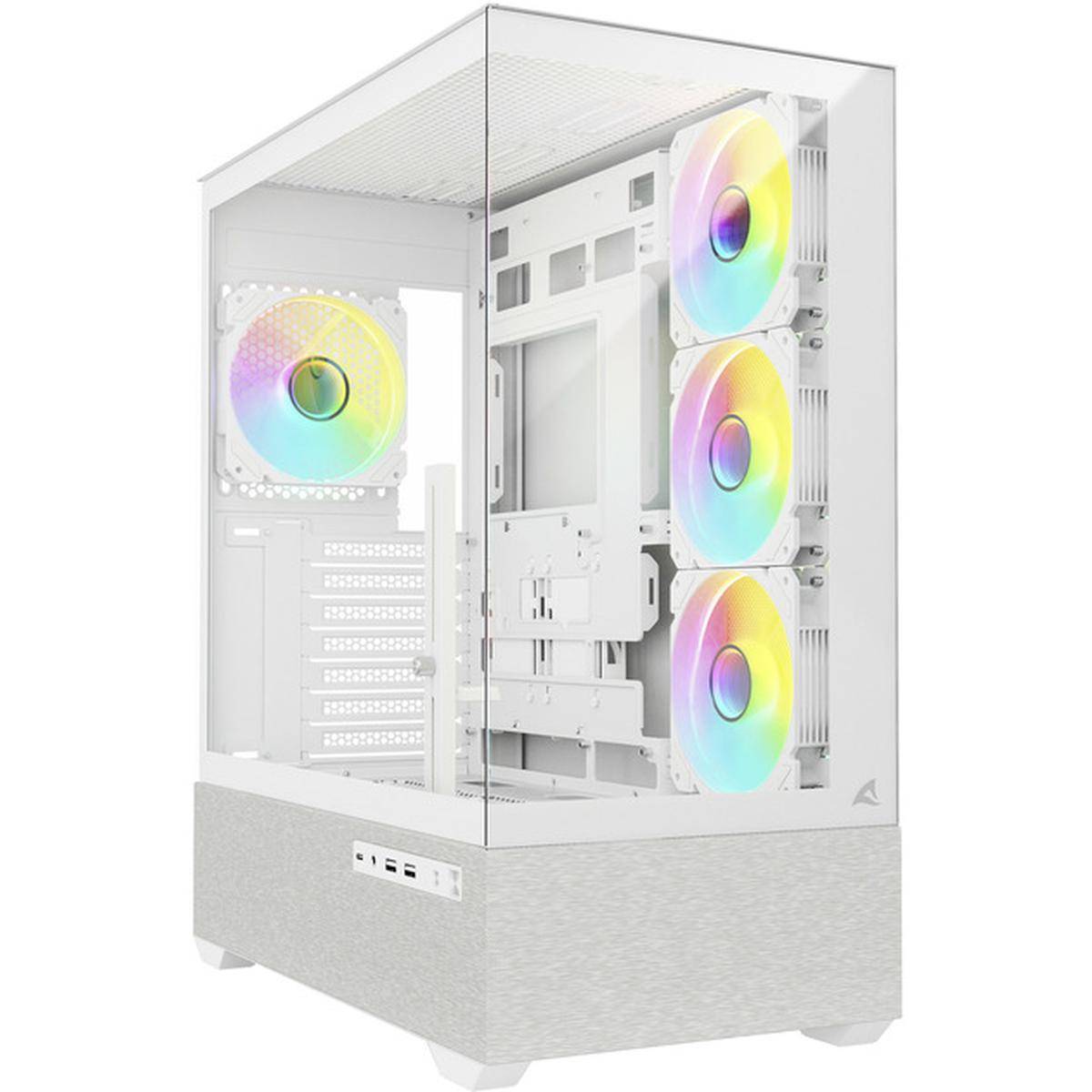 Sharkoon AK7 ATX PC-Gehäuse ARGB weiß