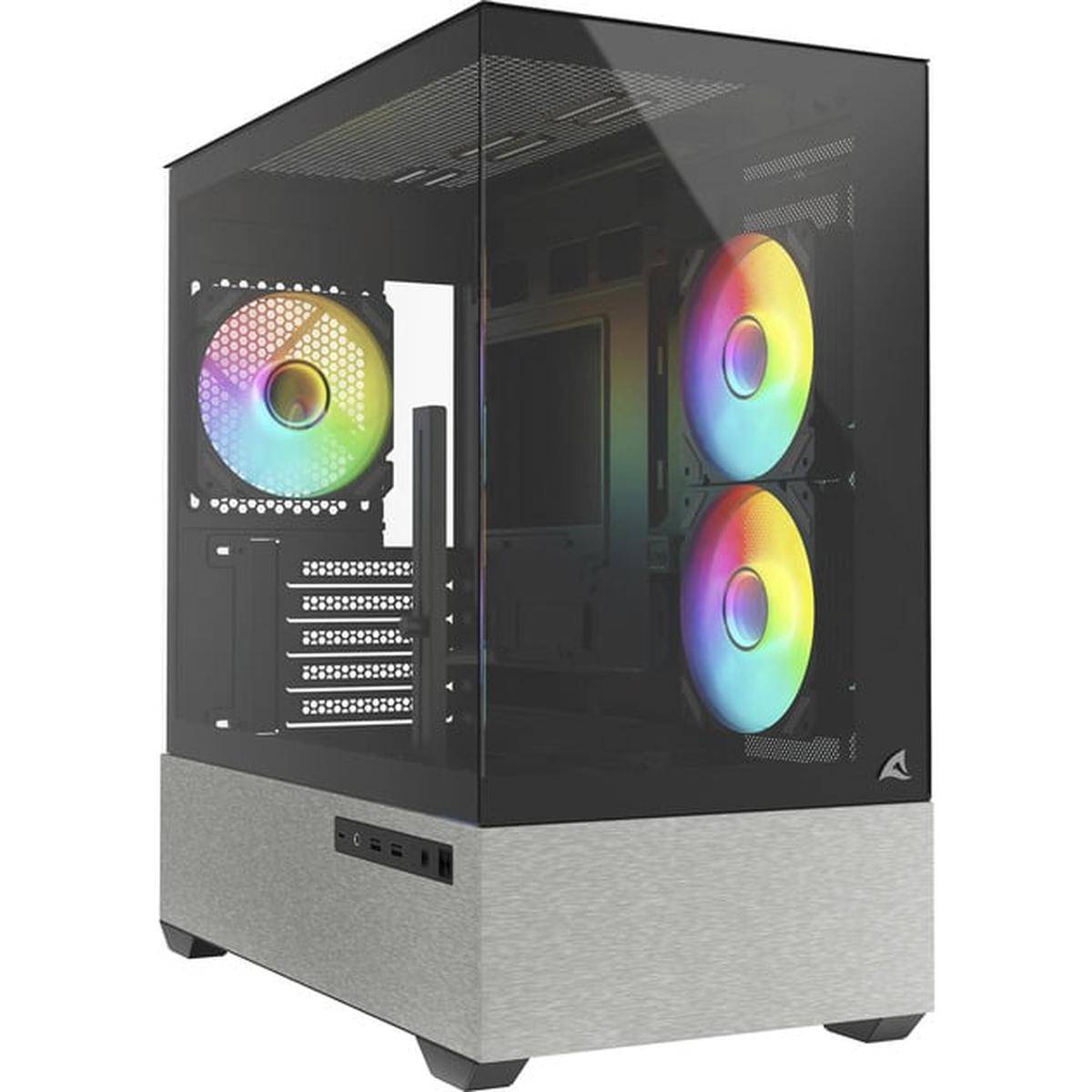 Sharkoon Gehäuse MK7 ARGB mATX 2xGlas schwarz