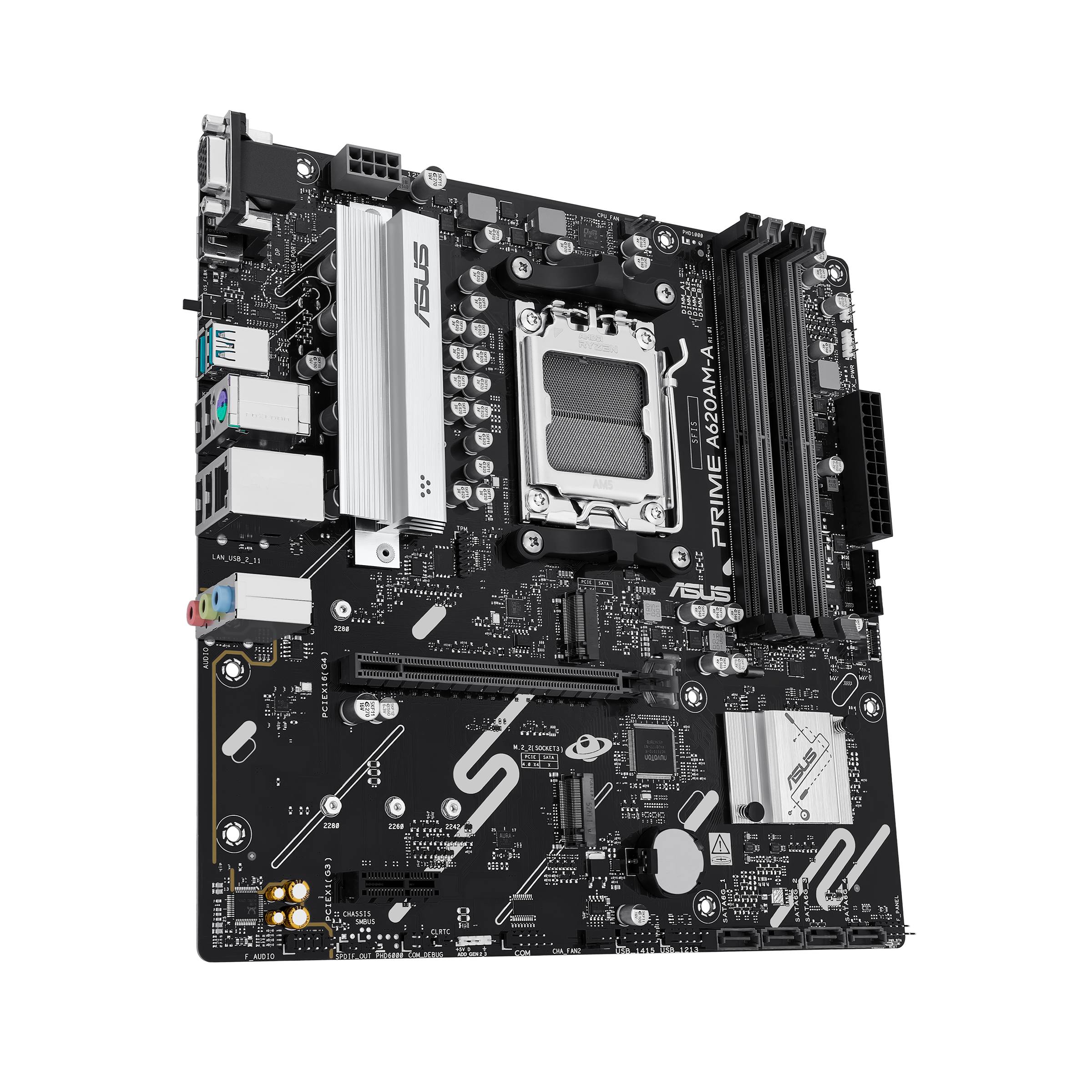 ASUS PRIME A620AM-A-CSM - Motherboard - micro ATX - Socket AM5 - AMD A620A Chipsatz - USB-C 3.2 Gen 1, USB 3.2 Gen 1, USB 3.2 Gen 2 - Gigabit LAN