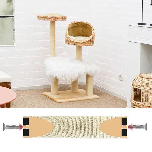 25 cm Sisalstamm für Kratzbaum Ersatzstamm M10 - Ø 9,2 cm Sisalsäule Kratzstamm 25 cm Sisalstamm für Kratzbaum Ersatzstamm M10 - Ø 9,2 cm Sisalsäule Kratzstamm