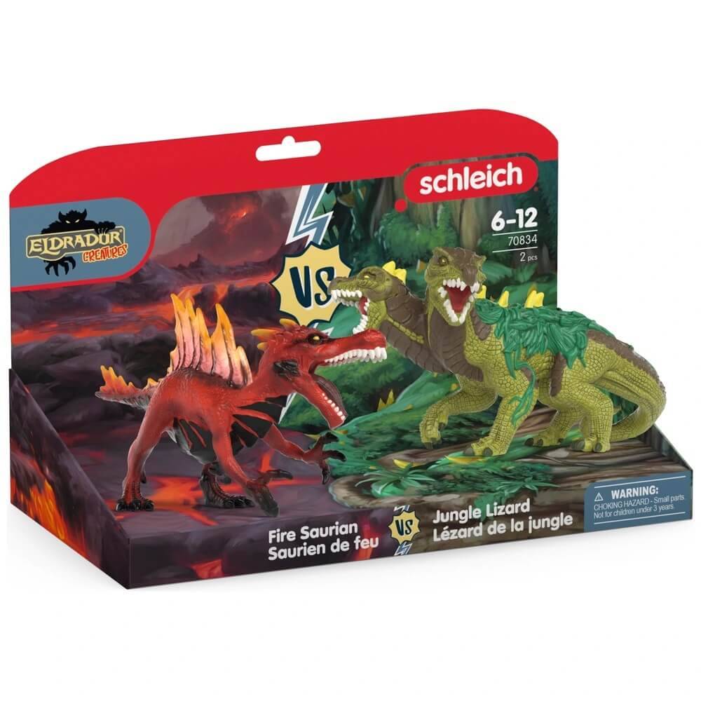 Schleich 70834 - Feuersaurier vs. Dschungelechse - ELDRADOR CREATURES