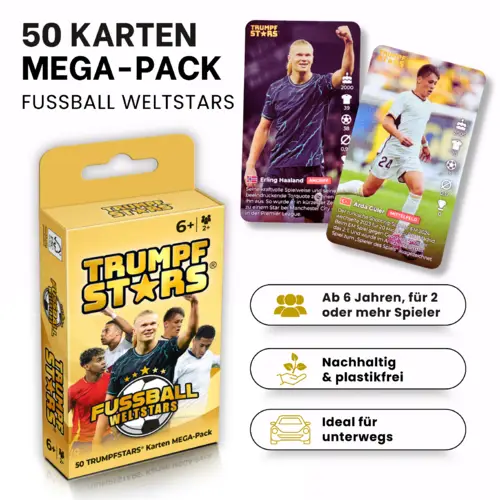 Gomazing - Kartenspiel - Trumpfstars: Fussball Weltstars (Multipack mit 11 Spielen) Gomazing - Kartenspiel - Trumpfstars: Fussball Weltstars (Multipack mit 11 Spielen)