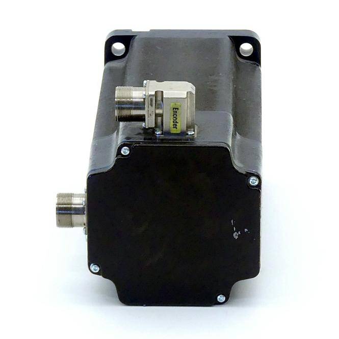 Schwarzes Industriesensormodul mit Metallsteckverbindern und einer „Encoder