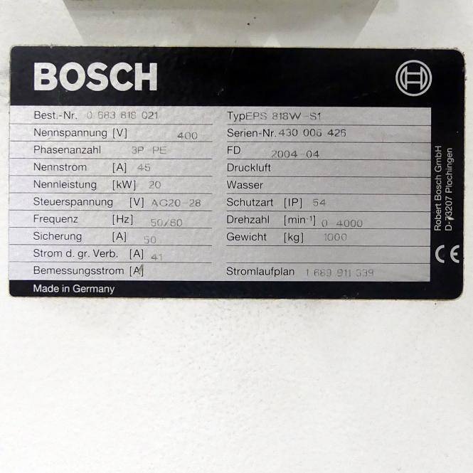Bosch Einspritzpumpenprüfstand EPS 818W-S1 (0 683 818 021)