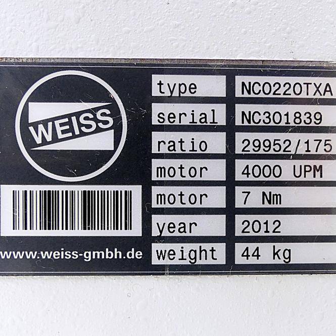 WEISS Rundschalttisch (NC0220TXA)