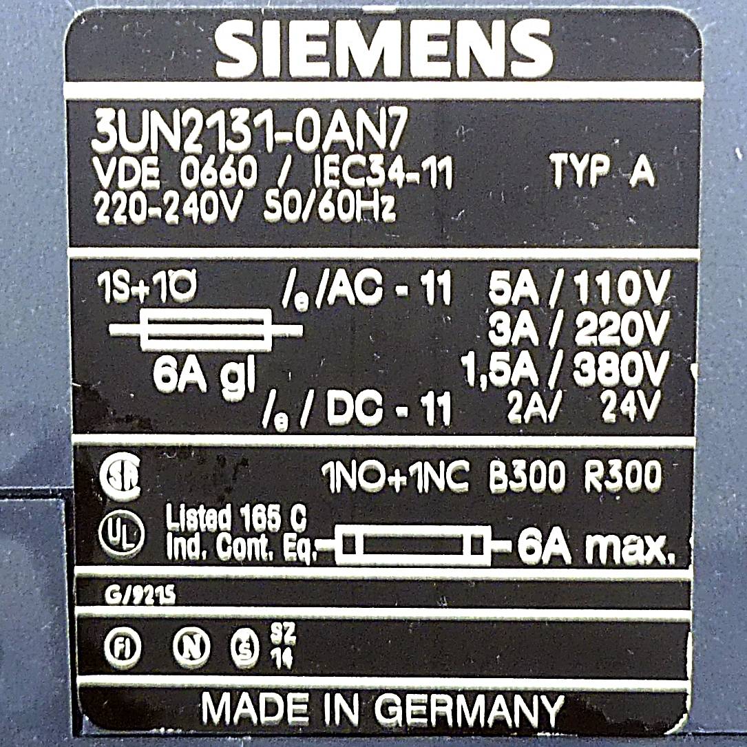 Siemens Therminstor Motorschutz (3UN2131-0AN7)