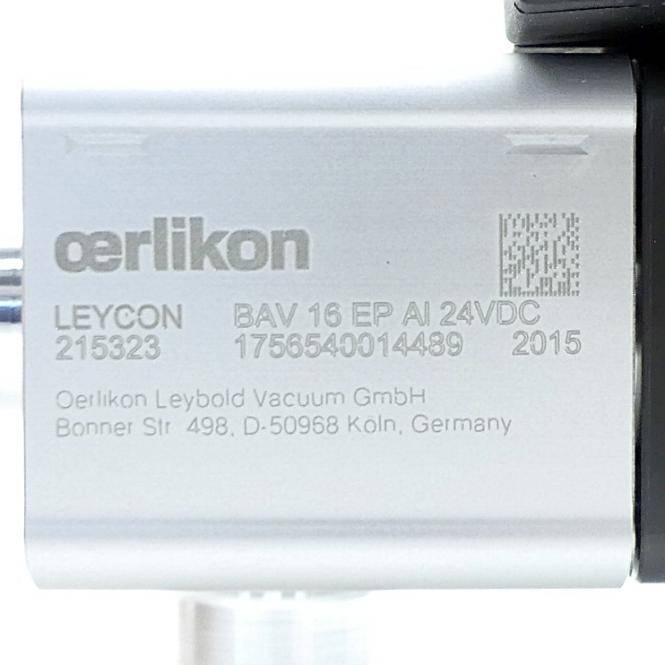 leybold Hochvakuum Eckventil BAV 16 EP AI 24VDC (215323)