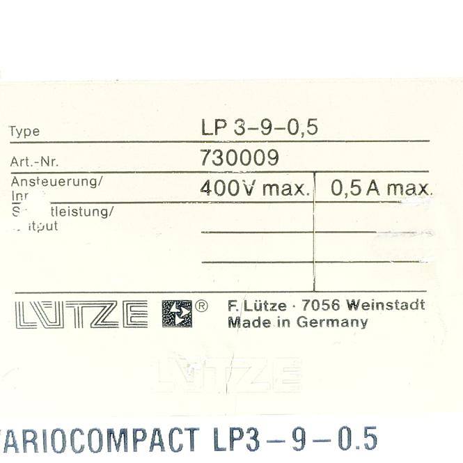 Lütze Variocompact LP 3-9-0,5 (730009)
