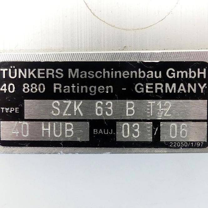 Tünkers Stiftziehzylinder 63 x 40 (SZK 63 B T12)