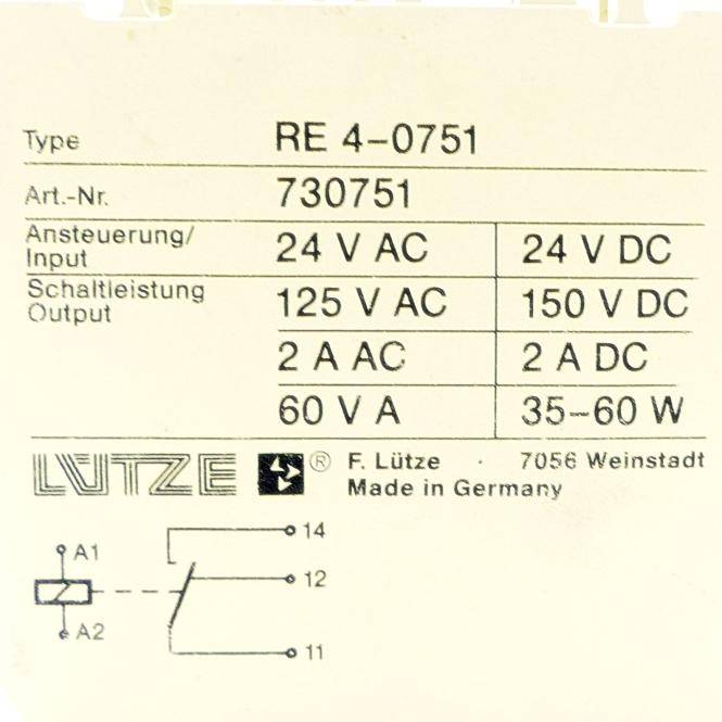 Lütze Relais RE 4-0751 (730751)
