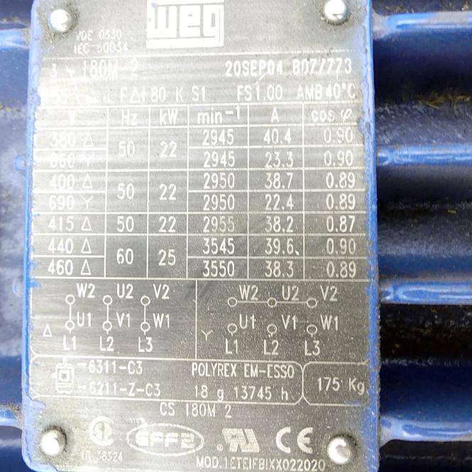 WEG Elektromotor 3~180M-2 (B077773)