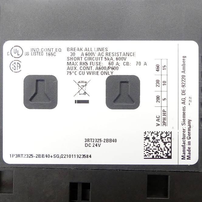 Siemens Schütz (3RT2325-2BB40)
