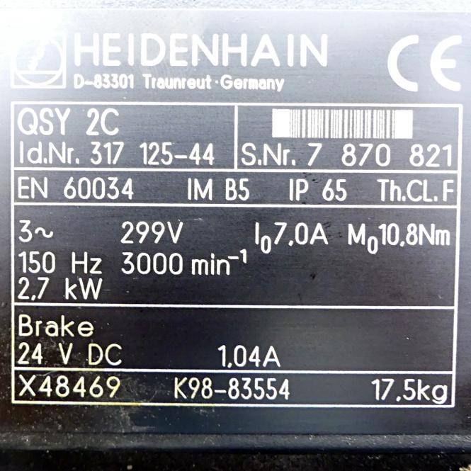 HEIDENHAIN Servomotor QSY 2C (317 125-44)