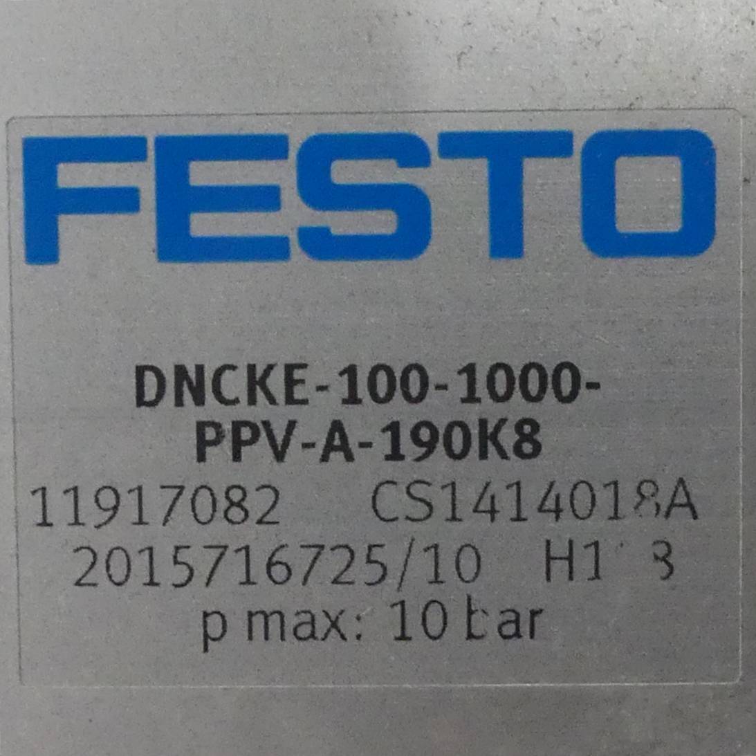 FESTO Zylinder mit Haltebremse DNCKE-100-1000-PPV-A-190K8 (11917082)